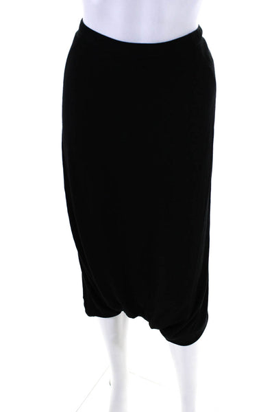 Eileen Fisher Womens Elastic Waist Drop Crotch Harem Shorts Black Size XL