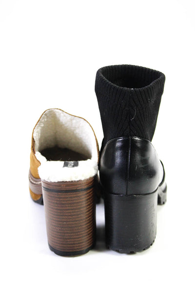Aqua Zara Womens Mules Pumps Ankle Boots Brown Black Size 8 Medium Lot 2