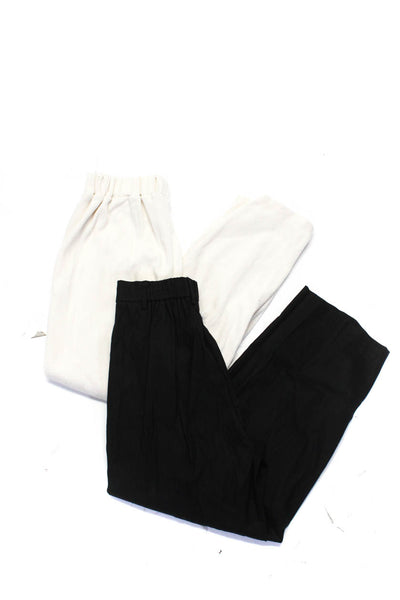 Nordstrom Madewell Womens Buttoned Pleated High Rise Pants Black Size 8 M Lot 2