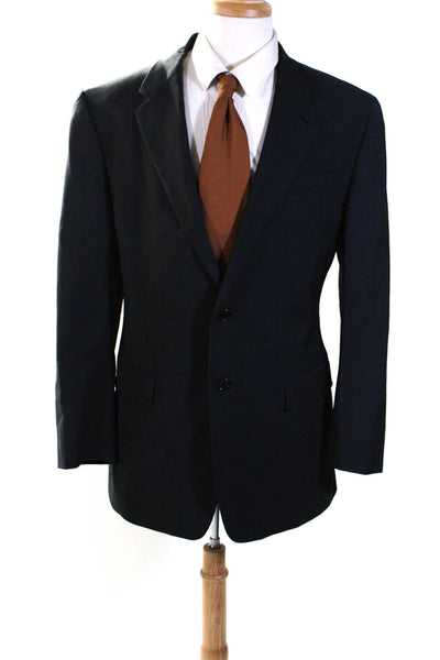 Prada Mens Dark Gray Wool Two Button Long Sleeve Blazer Jacket Size 54R