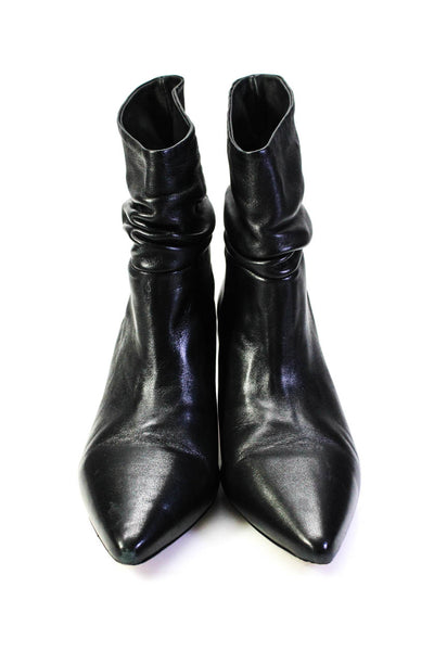 IRO Womens Stiletto Pointed Toe Slouchy Booties Black Leather Size 41