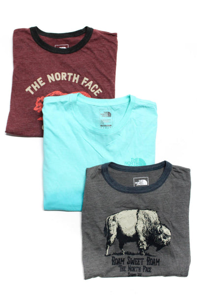 The North Face Womens Cotton Ombre Graphic Print T-Shirts Blue Size L Lot 3