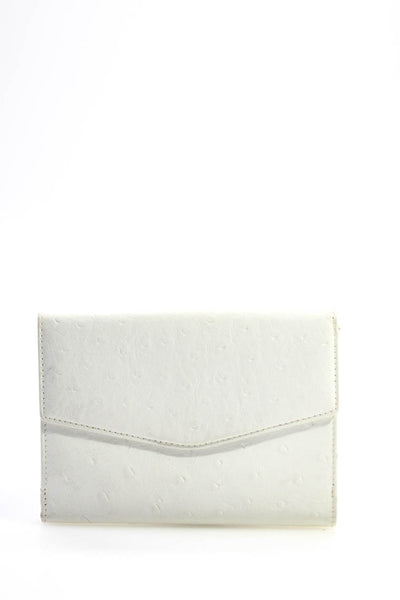 Louise Fontaine Women's Bifold Textured Leather Card Wallet White Size S