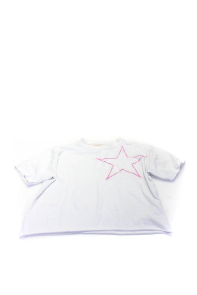 Vintage Havana Girls Cotton Short Sleeve Embroidered Crop T shirt White Size 14