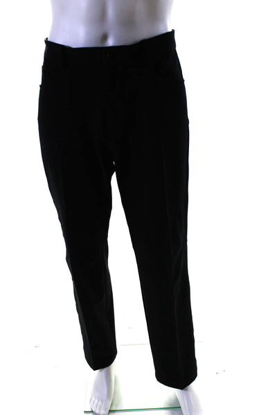 Calvin Klein Mens Mid Rise Straight Leg Dress Trousers Black Size 34X34