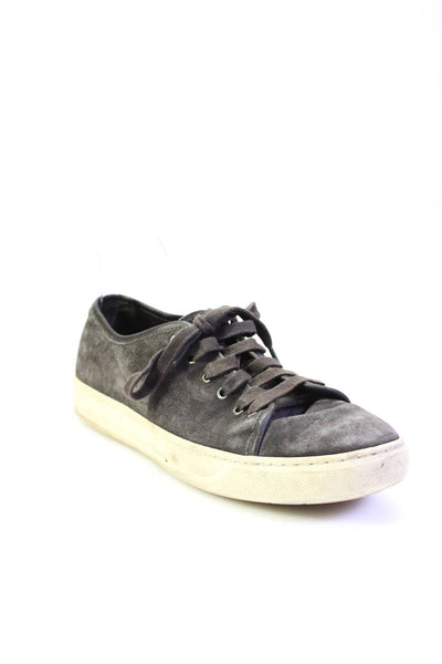 Vince Mens Suede Low Top Lace Up Casual Walking Sneakers Gray Size 8 Medium
