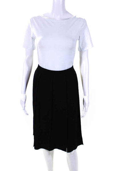 St. John Collection By Marie Gray Womens Santana Knit A Line Skirt Black Size 6