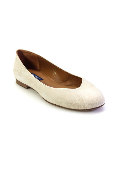 Margaux Womens Slip On Round Toe Classic Ballet Flats Natural Suede Size 39A