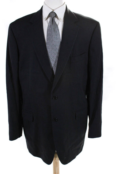 346 Brooks Brothers Mens Two Button Blazer Navy Blue Wool Size 46 Long