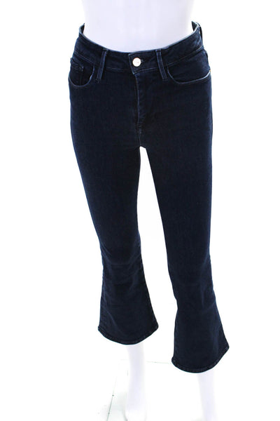 Frame Womens High Rise Dark Wash Bootcut Jeans Blue Size 1