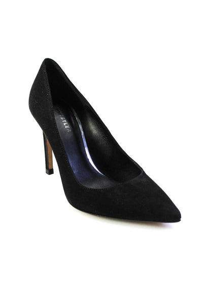 Whistles Womens Stiletto Pointed Toe Pumps Black Suede Size 39W