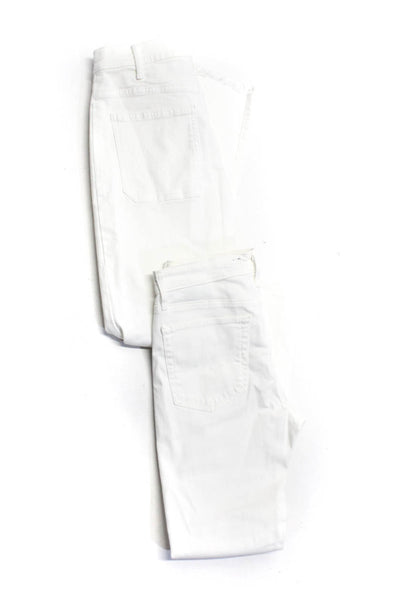 AG Women's Midrise Button Closure Pockets Skinny Denim Pant White Size 30 Lot 2