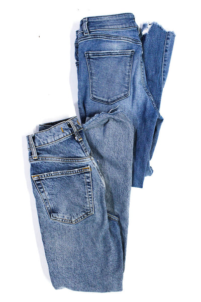 We The Free DL1961 Womens Skinny Cropped Jeans Blue Denim Size 24 25 Lot 2