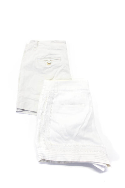 J Crew Vineyard Vines Womens White High Rise Linen Casual Shorts Size 8 6 lot 2