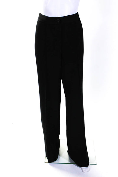 Helmut Lang Womens Black Pleated High Rise Wide Leg Dress Pants Size 10