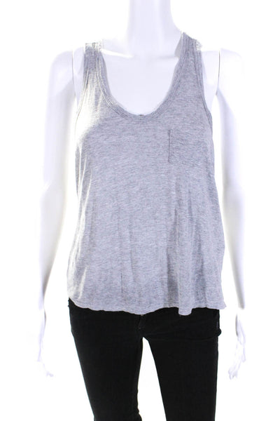 T Alexander Wang Womens  Pullover Tank Top Heather Gray Size Extra Small
