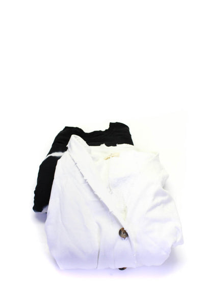 Electric & Rose Womens Sweatshirts Black White Size Extra Large Medium Lot 2