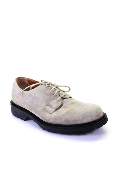 Mr. P Mens Beige Suede Lace Up Oxford Shoes Size 8.5