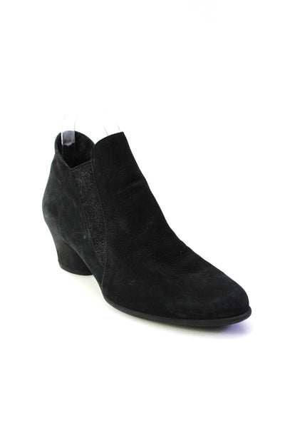 Arche Womens Suede Medium Heel Pull On Ankle Boots Black Size 39 9