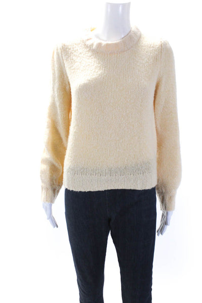 Rails Womens Wool Long Sleeve Crewneck Pullover Sweater Yellow Size XS