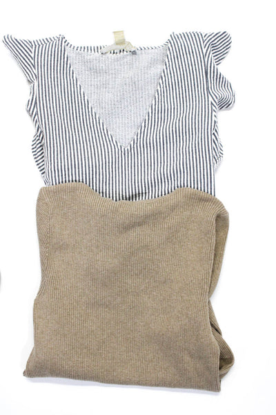 Lauren Ralph Lauren Michael Michael Kors Womens Knit Top Beige Size S XS Lot 2
