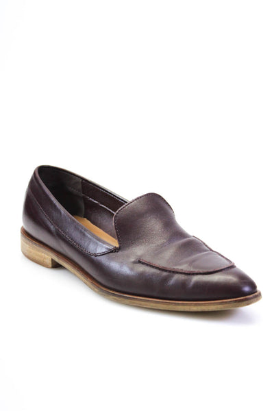 Everlane Womens Leather Apron Pointed Toe Cuban Heel Loafers Dark Brown Size 6US