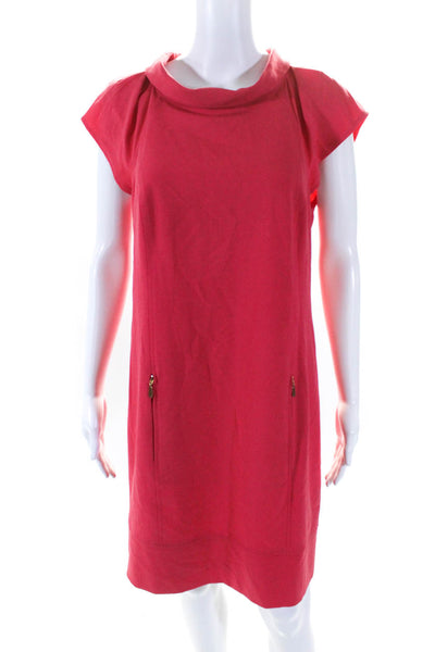 Laundry by Shelli Segal Womens Coral Collar Cap Sleeve A-Line Dress Size 8