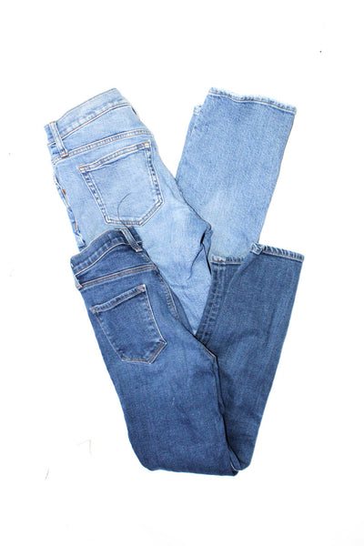 J Crew J Brand Womens High Rise Skinny Ankle Jeans Blue Denim Size 25 Lot 2