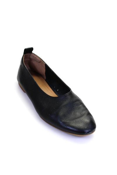 Everlane Womens Leather Pebbled Flat Heel Slip On Loafer Flats Black Size 6US