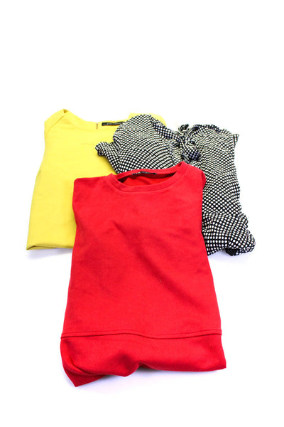 Zara Womens Casual Dresses Red Yellow Black Size Small Extra Small Lot 3