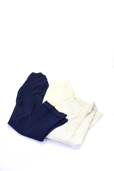 Ralph Lauren Golf Womens Pleated Front Pants Navy Blue White Size 2 4 Lot 2