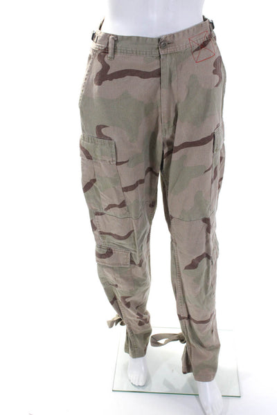 SR Women's Button Closure Tapered Leg Cargo Pant Camouflage Size S
