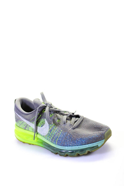 Nike Womens Fly Knit Max Low Top Running Sneakers Volt Green Gray Size 9.5