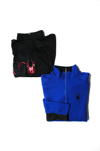 Spyder Mens 1/2 Zip Up Pullovers Tops Sweaters Black Size XL XXL Lot 2