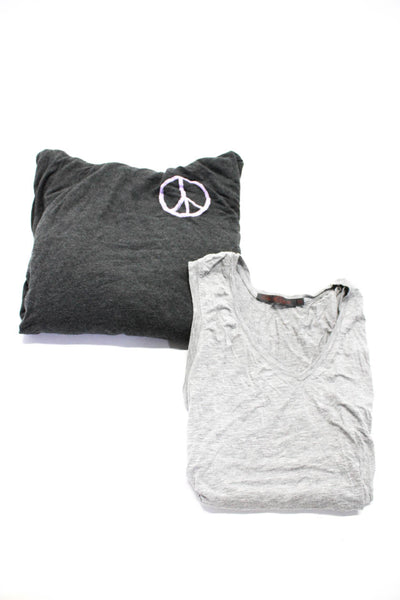 Feel The Piece PJ Salvage Womens Tank Top Hoodie Gray Size Extra Small Small Lot