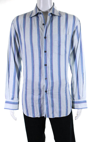 Paul Smith Men's Collared Long Sleeves Button Down Stripe Shirt Size 16.5