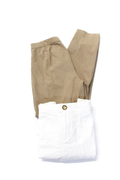 Lilly Pulitzer Theory Womens Skort Khaki Pants White Beige Size 0 00 Lot 2