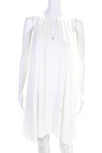 Bella Dahl Women's Scoop Neck Spaghetti Straps Mini Dress White Size S