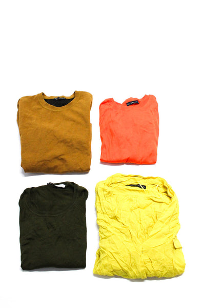 Zara Women's Crewneck Longs Sleeves Pullover Sweater Green Orange Size S Lot 4