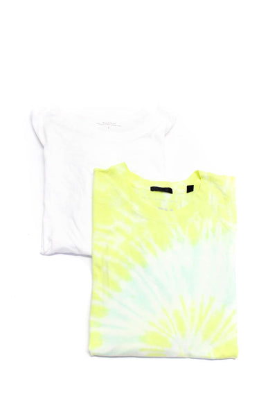 Vince ATM Womens Tee Shirt Tie Dyed Tank Top White Green Size Large Lot 2