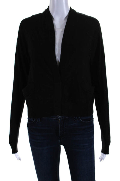 & Other Stories Womens Cotton Long Sleeve V Neck Cardigan Black Size XS