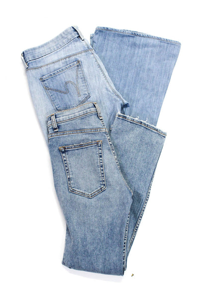 ASKKNY COH Los Angeles Womens Distress Skinny Flare Jeans Blue Size 25 29 Lot 2