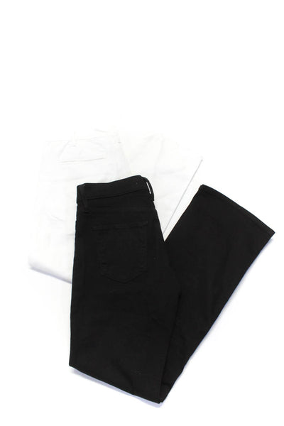 Linen + Cotton Women's Button Closure Straight Leg Pant White Size 4 Lot 2