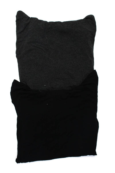 Saks Fifth Avenue Women's Turtleneck Long Sleeves Blouse Gray Black Size L Lot 2