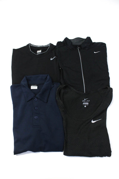 Nike Men's Full Zip Long Sleeves Pockets Rain Jacket Black Size S Lot 4