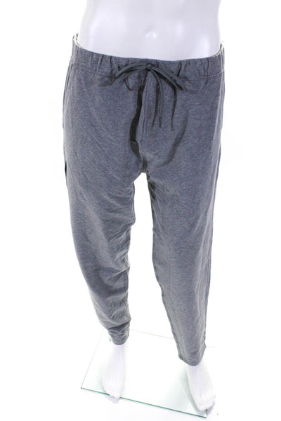 For Daily Wear Mens Drawstring Slip-On Tapered Leg Sweatpants Gray Size L