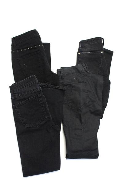 Zara Women's Midrise Five Pockets Straight Leg Denim Pant Black Size 4 Lot 4
