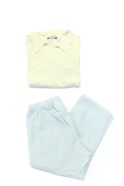 Bonpoint Boys Short Sleeve Ombre Print Polo Shirt Pants Set Green Size 4 3