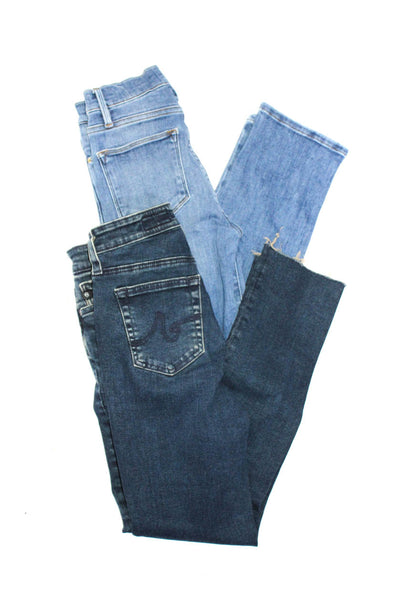 Frame AG Adriano Goldschmied Womens Straight Leg Jeans Blue Size EUR25 Lot 2