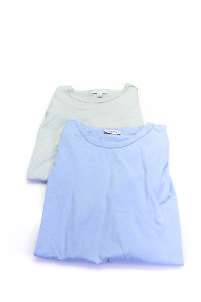 Bluemint Sunspel Womens Short Sleeves Tee Shirts Blue Cotton Size Medium Lot 2